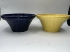 2 Fiestaware Sunflower Yellow & Blue Hostess Bowls Fiesta Homer Laughlin See Pic
