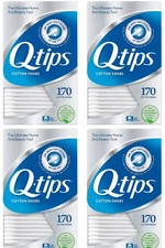 Q-tips Cotton Swabs 170 Count × 4 Packs = 680 Total | NEW Sealed Multipack