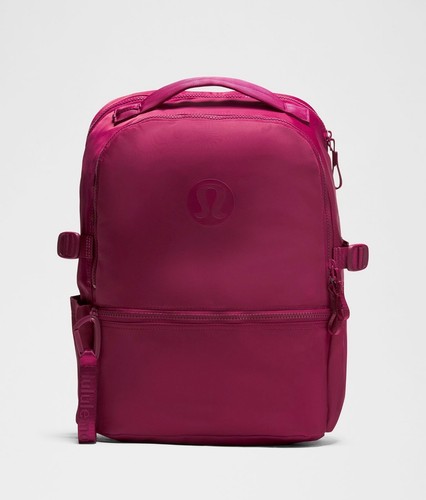 FAST SHIP LULULEMON NEW CREW BACKPACK 22L UPDATED~RASPBERRY RAVE/WACKY KHAKI~NWT