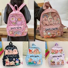 Cute Large Capacity Capybara Backpack Cartoon Breathable Student Schoolbag Nylon