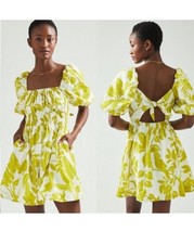 Maeve Anthropologie Feliciana Tropical Print Mini Dress Sz M Pre Owned 