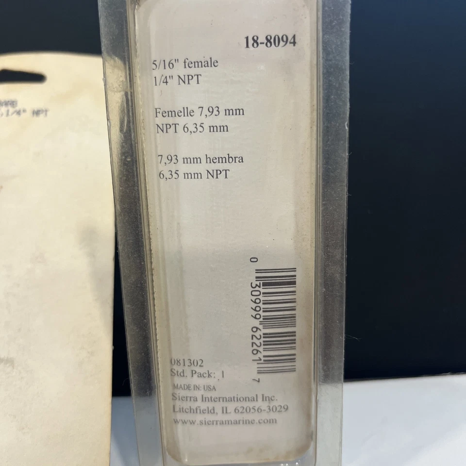 5/16" Barb x 1/4" FEMALE NPT End, Brass Hose Fitting, Connector Lot of 3 Sierra - Image 4 of 4