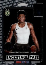 2019-20 Hoops Premium Stock Giannis Antetokounmpo #9 Backstage Pass 28M
