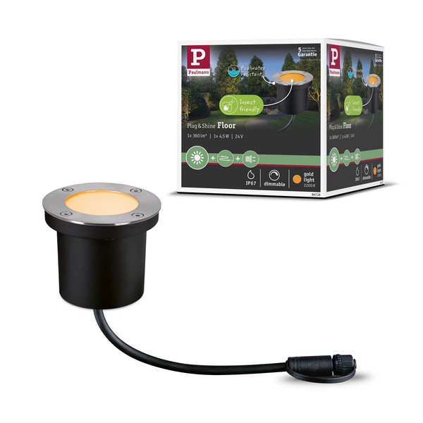 Plug & Shine LED Bodeneinbauleuchte Floor Einzelleuchte Insektenfreundlich IP67-image