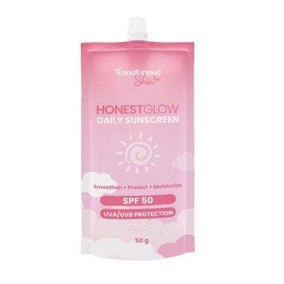 Transformed Skin HonestGlow Daily Sunscreen SPF 50 UVA/UVB Broad-Spectrum 50g