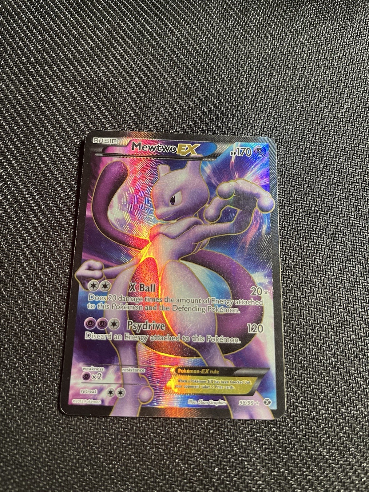 Mewtwo EX (98 Full Art) 98/99 Next Destinies Holo