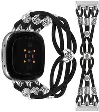 Toyouths Beaded Bracelet Band Compatible Fitbit Versa 4/Versa 3/Sense 2/Sense