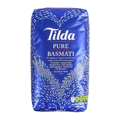 Original Tilda Basmati Langkorn Reis 2kg Basmati Rice