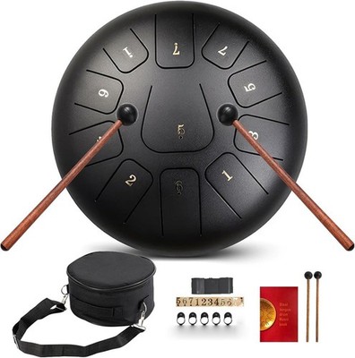 10'' Stahlzungen Trommel Handpan 11 Töne C-Dur Steel Tongue Drum Zungen Trommel