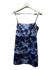 URBAN OUTFITTERS BLUE INK-BLOT MINI SLIP DRESS SZ MEDIUM