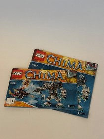 LEGO LEGENDS OF CHIMA 70223 Icebite's Claw Driller 99.9% Complete Set w/Manual