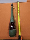 Vintage 1970s Amber Glass Wine Decanter w/Original Cork Stopper & Vinyl Wrap — photo 4