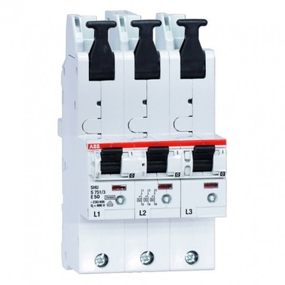 ABB S751/3-E50 3-polig Hauptleitungsschutzschalter - Weiß (2CDS781001R4502)