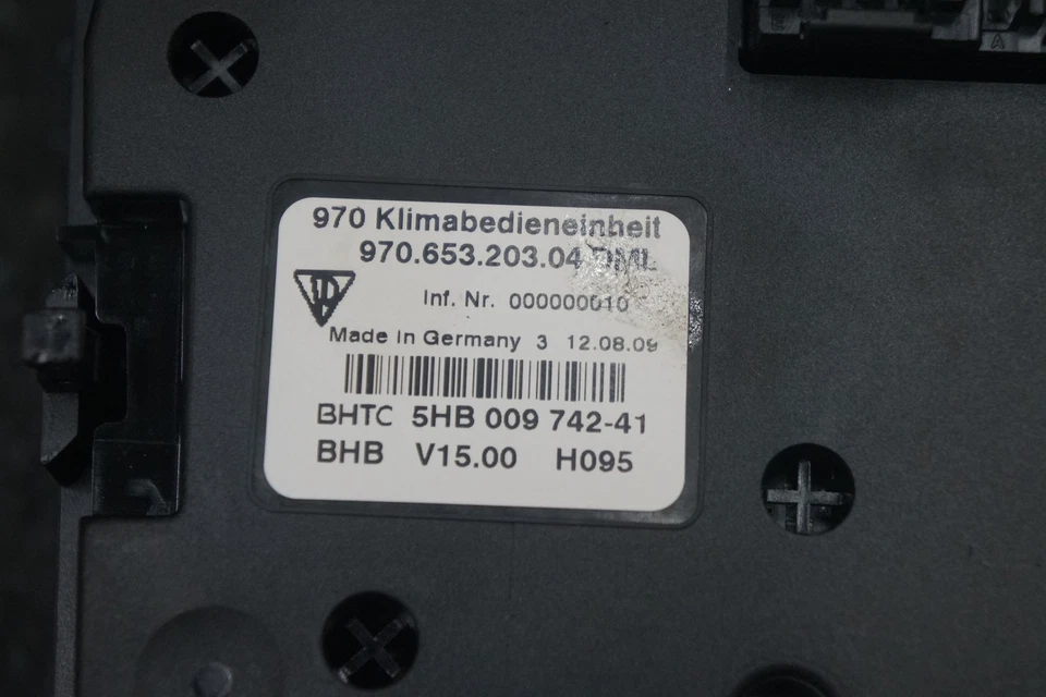 Heat AC Climate Control Switch Panel 97065320304 OEM Porsche Panamera 970 10-13 - Image 4 of 4