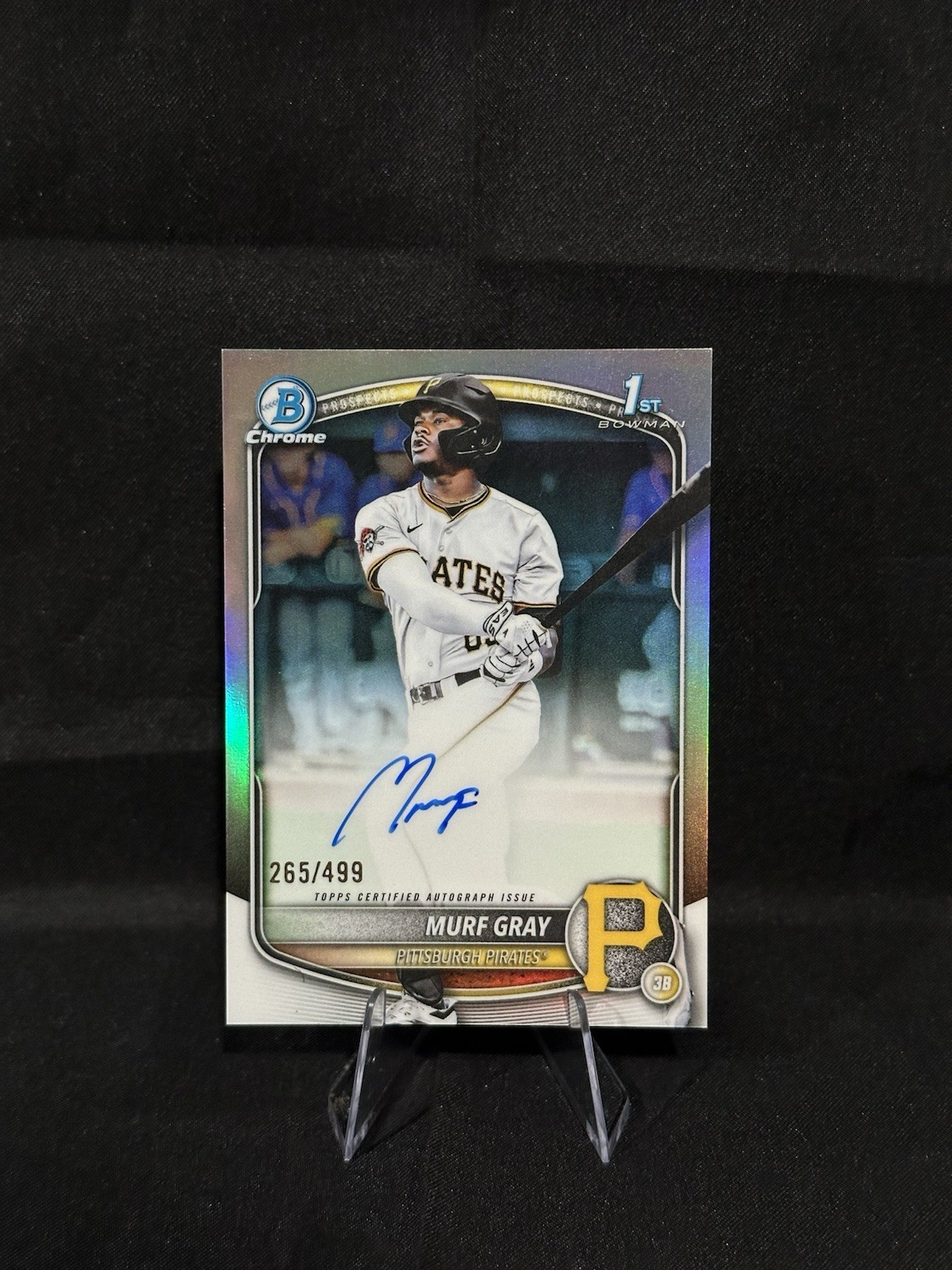 2025 Bowman Draft #CPA-MG Murf Gray 1st Bowman Chrome Refractor ON CARD Auto/499