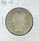 1898 BARBER SILVER HALF DOLLAR ~ NICE COIN ~ 90% SILVER
