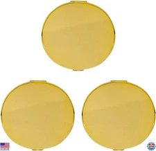 Set of 3 Elegant Double-Sided Gold Oval Compact Mirrors by Stephanie Imports