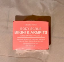 Savanna Skin Bikini & Armpits Body Scrub BHA AHA Vitamin C 7.76 oz NEW Sealed