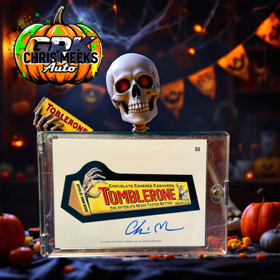 2024 Topps Chris Meeks Auto Wacky Packages #33 Tomblerone Happy Halloween!