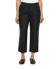 Banana Republic Women's Tapered Crop Pull-on Pant Black Color Size L NEW