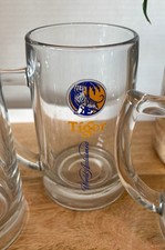 Tiger Beer Glass, Vintage Beer Mug 12oz 350ml Rare Set Of 5, Man Cave Decor