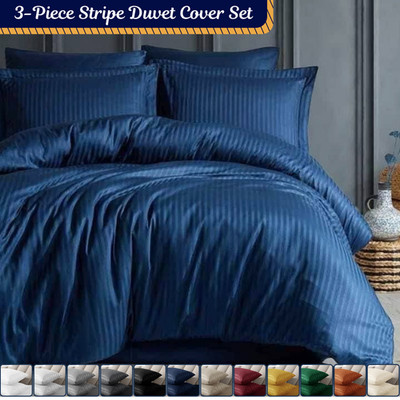 Ägyptische Streifen Bettdecke Quilt Bezüge Luxus Bettwäsche Set Single Double King Size