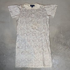 Ralph Lauren Vintage Floral Cotton Nightgown Lace Collar Blue Pink White Medium