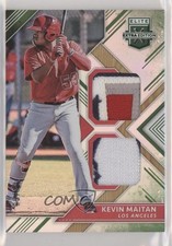 2018 Panini Elite Extra Edition Dual Materials Emerald 5/10 Kevin Maitan 0c2