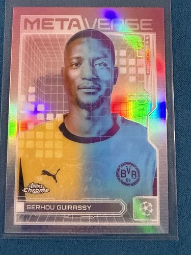 2025-26 Topps Chrome UEFA Serhou Guirassy Metaverse CASE HIT MV-11 BVB