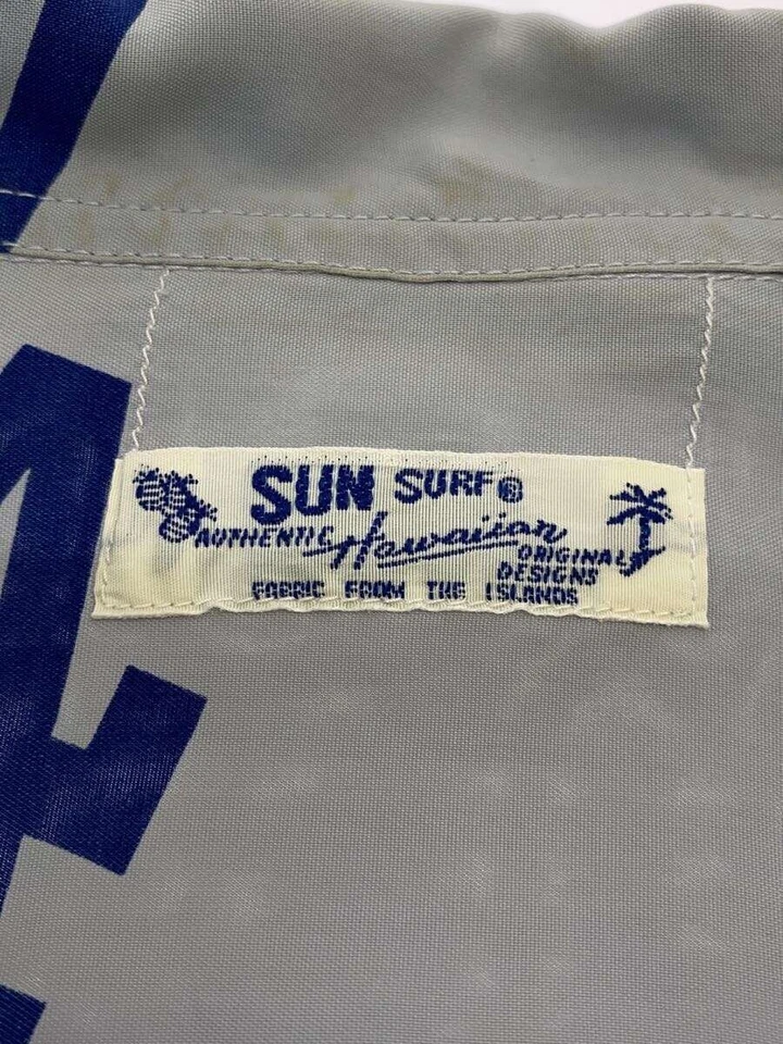 SUN SURF × BEAMS × MLB ALOHA Short Sleeve Shirts gray M Used - Image 3 of 4