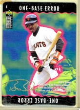 96 Collector's Choice You Make the Play Gold Signature Barry Bonds  1 Base Error