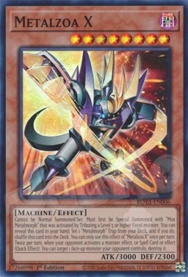 Yugioh - Metalzoa X - ROTA - 1st Edition Super Rare NM - Free Holographic Card