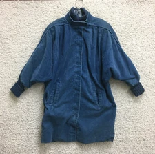 VINTAGE Fox Run Two Jacket Extra Large Women Blue Corduroy Full Zip Lined Pocket