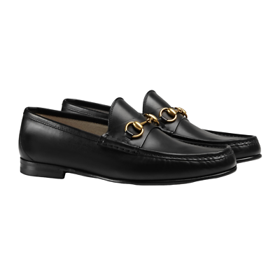 Gucci Leather　Horsebit Loafers Black 36 GUCCI Horsebit 1953 $1050 Men's Black Leather Loafers New