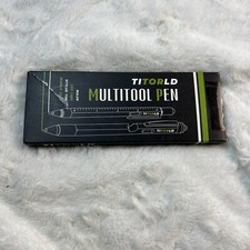 Titorld Multitool Pen Ruler LED Light Stylus Top Bubble Level