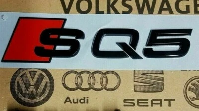 original Audi SQ5 Logo Q5 Schriftzug schwarz Emblem Aufkleber hinten Heckklappe - Bild 1 von 4