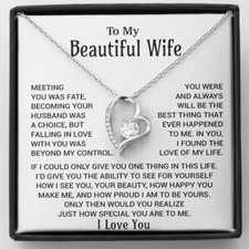 To My Wife Necklace, Christmas Gifts For Women, Anniversary Gift For Wife