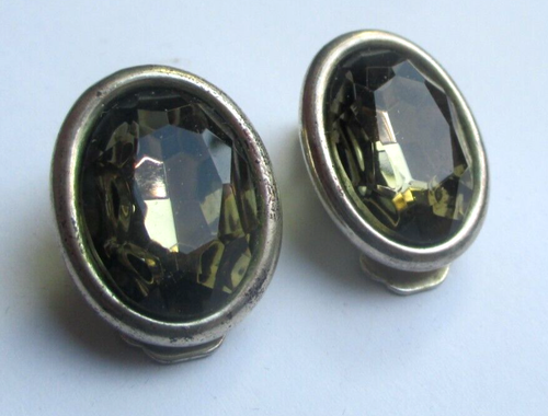 Boucles D'oreilles Clip Vintage Argentées Avec Perles Nacrées – Modèle Rétro Années 70/80