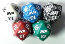 New x 1 Complete Set of 5 Core Set 2021 M21 Spindown D20 Dice MTG Magic MTG Dice