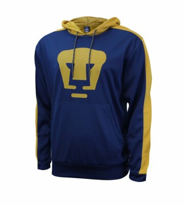 Pumas UNAM Men's Blue Side Step Pullover Hoodie Sweatshirt