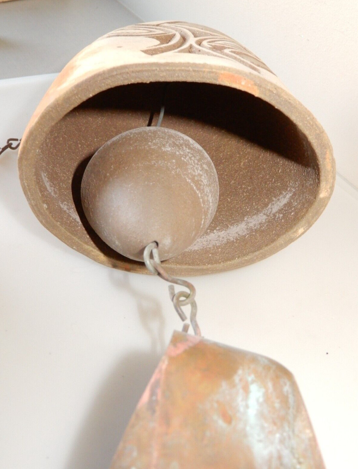 Paolo Soleri Cosanti Arcosanti 6" Ceramic Pottery Windchime Wind Bell, SIGNED