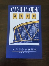 Golden State Warriors 18-19 Final Year In Oakland Commemorative Print-NEW