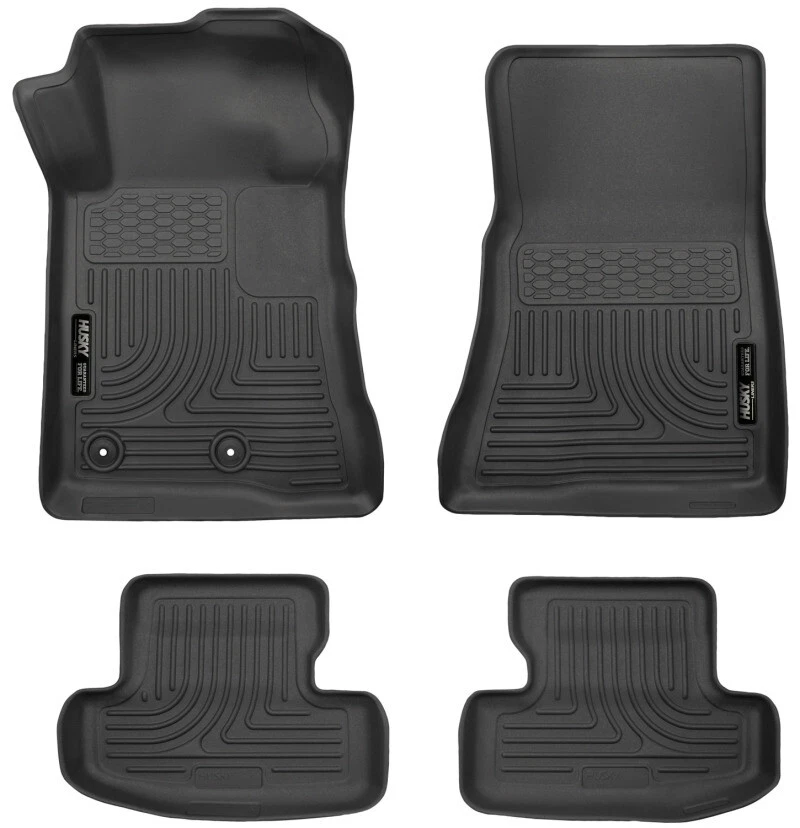 Forros de piso negros Husky Liners 99371 WeatherBeater para Ford Mustang 15-22 Foto 3 de 4