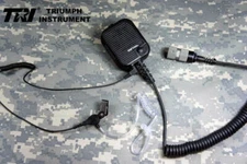 US TRI Thales Hand Microphone 6PIN With Air Duct Earphones For Prc 152 148 Radio