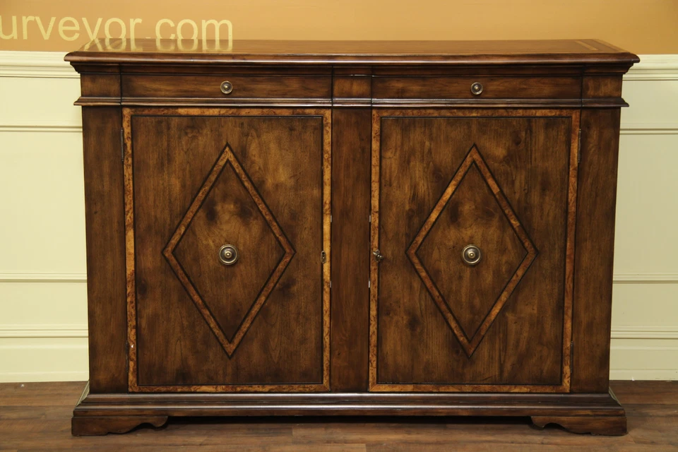 Solid Walnut Sideboard with Chestnut Inlays | Rustic style Buffet High End - Image 4 of 4