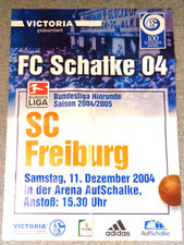 Stadion/Spiel Plakat FC Schalke 04 vs SC Freiburg = 11.12. 2004