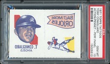 1971 Topps Tattoos Tony Conigliaro Action/Pennant Perforated Panel PSA 10 Pop 1