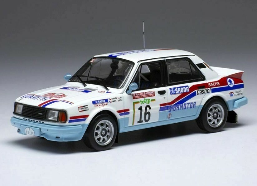 IXO 1/43 SKODA 130LR 130 LR #16 RALLYE SANREMO RALLY 1986 L.KRECEK/B.MOTL RAC336