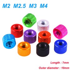 Knurled Thumb Nut Colourful Aluminum Alloy Fixed Studs M2 M2.5 M3 M4 for Toy DIY