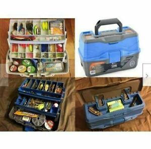 Fishing Tackle Box Full With Lures Lines Hooks Bait Fish Case Accessories Tool